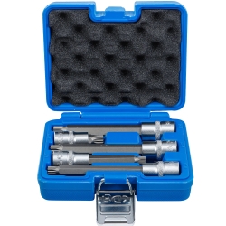 XZN Bit Socket Set for Drive Shafts, 1/2" Drive, 5 pcs