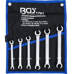 Double Ring Spanner Set Open Type 8 x 10 - 17 x 19 mm 6 pcs
