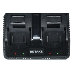 Rotake ROT-18C2D Încărcător rapid dublu 18V / 20V, 2 × 2A pentru baterii Li-Ion