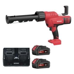 Set Rotake 8511 pistol profesional cu acumulator pentru cartușe 20V, 2000N, 300–800ml, cu 2 × acumulatori 4.0Ah și încărcător rapid dublu