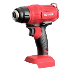 Rotake 8514 Акумулаторен пистолет за горещ въздух 20V, 550°C, 200L/min, основен инструмент с 3 дюзи