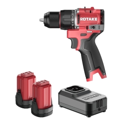 Rotake D11 Compact Cordless Drill Driver Set 16V, 60Nm, 1–13mm, 2-Speed, Brushless, incl. 2 × 2.0Ah Batteries & Fast Charger