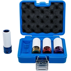Set tubulare de impact cu protecție 17 / 19 / 21 / 22 mm, 4 piese (1/2")