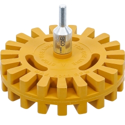 Disc radieră lamelar pentru autocolante și adeziv, Ø 100 mm