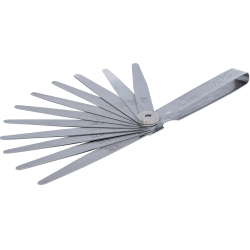 Leră de precizie cu 13 lame conice din oțel inoxidabil, 0,05–1,0 mm