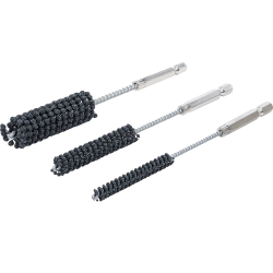 Комплект гъвкави хонинговащи инструменти K60/80, Ø 8–12–20 mm, 1/4″ шестостен, 3 части