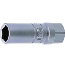 Hexagonal Spark Plug Socket with Rubber Insert, 1/2" Drive, 14/16/18/21 mm