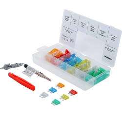 Standard Automotive Fuse Assortment with Voltage Tester, 92-Piece