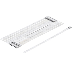 Stainless Steel Cable Ties, 7 × 200 mm, 10-Piece