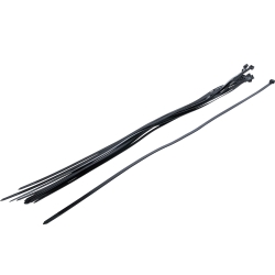 Black Nylon Cable Ties, 8 × 700 mm, 10-Piece