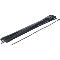 Black Nylon Cable Ties, 7.6 × 500 mm, 20-Piece