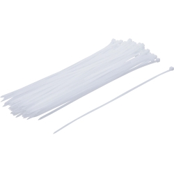 Set coliere de cablu albe 4,8 x 300 mm – 50 buc.