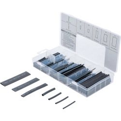 Black Heat-Shrink Tubing Assortment, 127-Piece