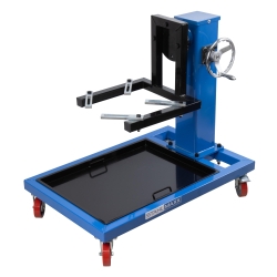 Mobile Geared Engine Stand, 500 kg, with Transmission Adapter and Drain Tray