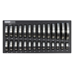28-Piece Press Disc Set Ø38–97 mm for Bearing, Bushing & Seal Installation / Removal with 1/3 Foam Tray