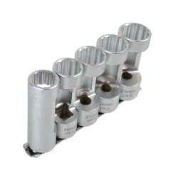 Open Socket Set for Shock Absorbers, Injectors, Sensors and Switches 18–24 mm 5 pcs