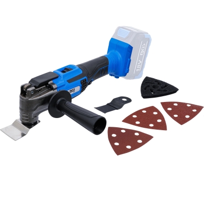 Unealtă multifuncțională oscilantă cu acumulator și motor fără perii 18 V fără acumulator