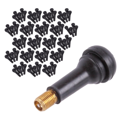 TR414 Snap-In Rubber Tyre Valves, 50 mm, 100 pcs