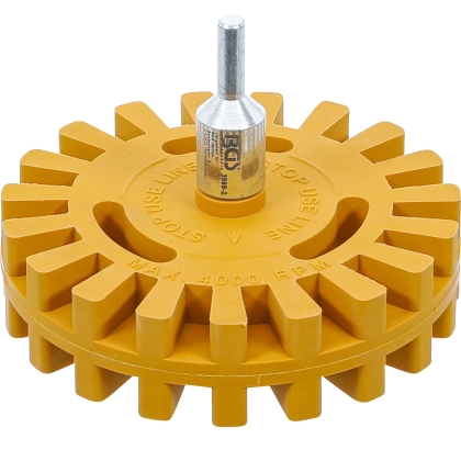 Disc radieră lamelar pentru autocolante și adeziv, Ø 100 mm
