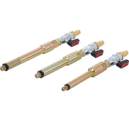 3-Piece Compressed-Air Adapter Set for Glow Plug Holes, M8 and M10
