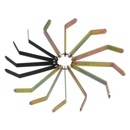 Valve Adjustment Feeler Gauge Set for Volvo Engines, 14-Piece, 0.2–4.2 mm, as 85111377, 88880052, 88880053