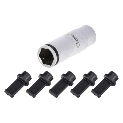 PSG Glow Plug Socket with 5 Protective Contact Caps, 12 mm