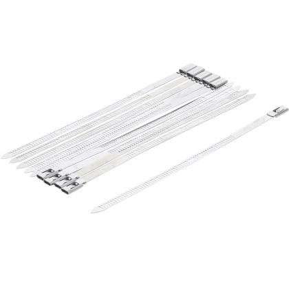 Stainless Steel Cable Ties, 7 × 200 mm, 10-Piece