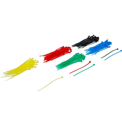 Set coliere de cablu colorate 2,4 x 100 mm – 200 buc.