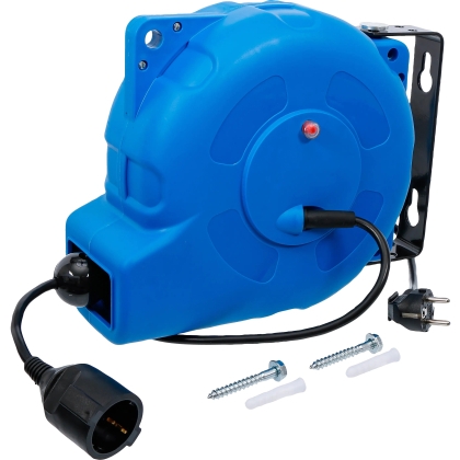 Automatic Retractable Cable Reel 15 m with Thermal Protection, IP34