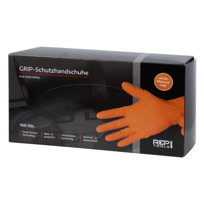 Nitrile Mechanic Gloves 100 pcs – Oil & Chemical Resistant, Diamond Grip, Touchscreen Compatible