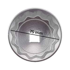 Special Hub Nut Socket 65 mm, 12-Point, 3/4" Drive for Ford Transit & Iveco Daily Rear Axles