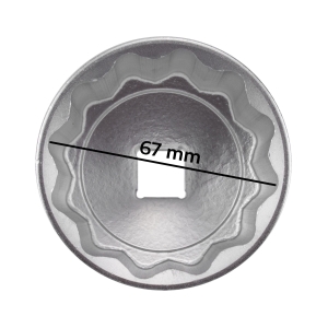 Special Hub Nut Socket 56 mm, 12-Point, 3/4" Drive for Ford Transit Rear Axles