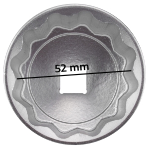 Special Hub Nut Socket 50 mm, 12-Point, 3/4" Drive for Ford Transit Rear Axles