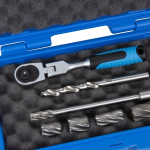 ABS Sensor Bore Cleaning Reamer Set 8 pcs with Angle Ratchet