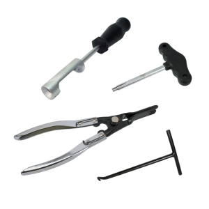 Set scule speciale pentru arcuri de frână 4 piese pentru frâne cu tambur și frâne de parcare