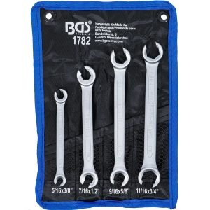 Open Double Ring Spanner Set SAE Sizes 4 pcs