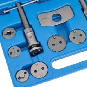 Brake Piston Rewind Tool Set 18 pcs with Left & Right-Hand Threaded Spindles