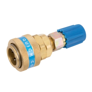 Quick Coupler Adapter with Valve R1234yf to R134a, Straight, Low Pressure