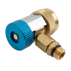 Cuplă rapidă R1234yf de joasă presiune cu ventil și adaptor la SAE 1/4"