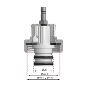 Cooling System Pressure Tester Adapter, 49 mm for Opel Astra J, Zafira C & More