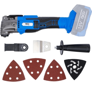 Unealtă multifuncțională oscilantă cu acumulator și motor fără perii 18 V fără acumulator