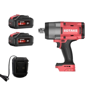 Комплект Rotake T5 акумулаторен ударен гайковерт 20V, 3/4", 2400Nm, 3 скорости, с 2 × 8.0Ah батерии, бързозарядно устройство и куфар