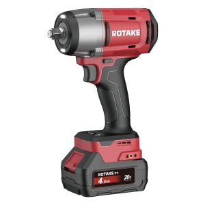 Комплект Rotake T2 акумулаторен ударен гайковерт 20V, 1/2", 1180Nm, 3 скорости, безчетков, с 2 × 4.0Ah батерии, бързозарядно устройство и куфар
