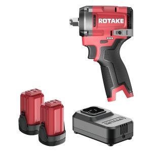 Rotake T11 Cordless Impact Wrench Set 16V, 1/2", 750Nm, 3-Speed, Brushless, incl. 2 × 2.0Ah Batteries & Fast Charger