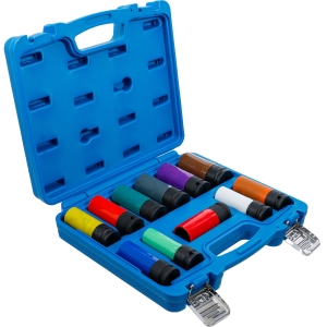 Set tubulare de impact cu protecție 15–27 mm și tubulare speciale pentru roți, 11 piese (1/2")