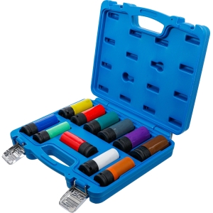 Set tubulare de impact cu protecție 15–27 mm și tubulare speciale pentru roți, 11 piese (1/2")