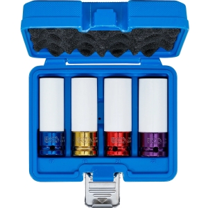 Protective Impact Socket Set 17 / 19 / 21 / 22 mm, 4 pcs (1/2")