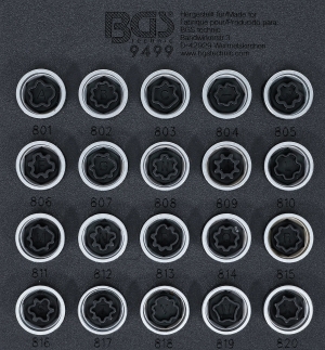 Wheel Lock Key Set for Audi as T40073, 20 pcs