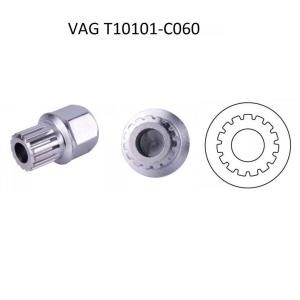 Bit tubular pentru piulițe antifurt VAG as T10101-C