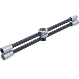 Cheie în cruce articulată și pliabilă, 17 / 19 / 21 mm și 1/2"